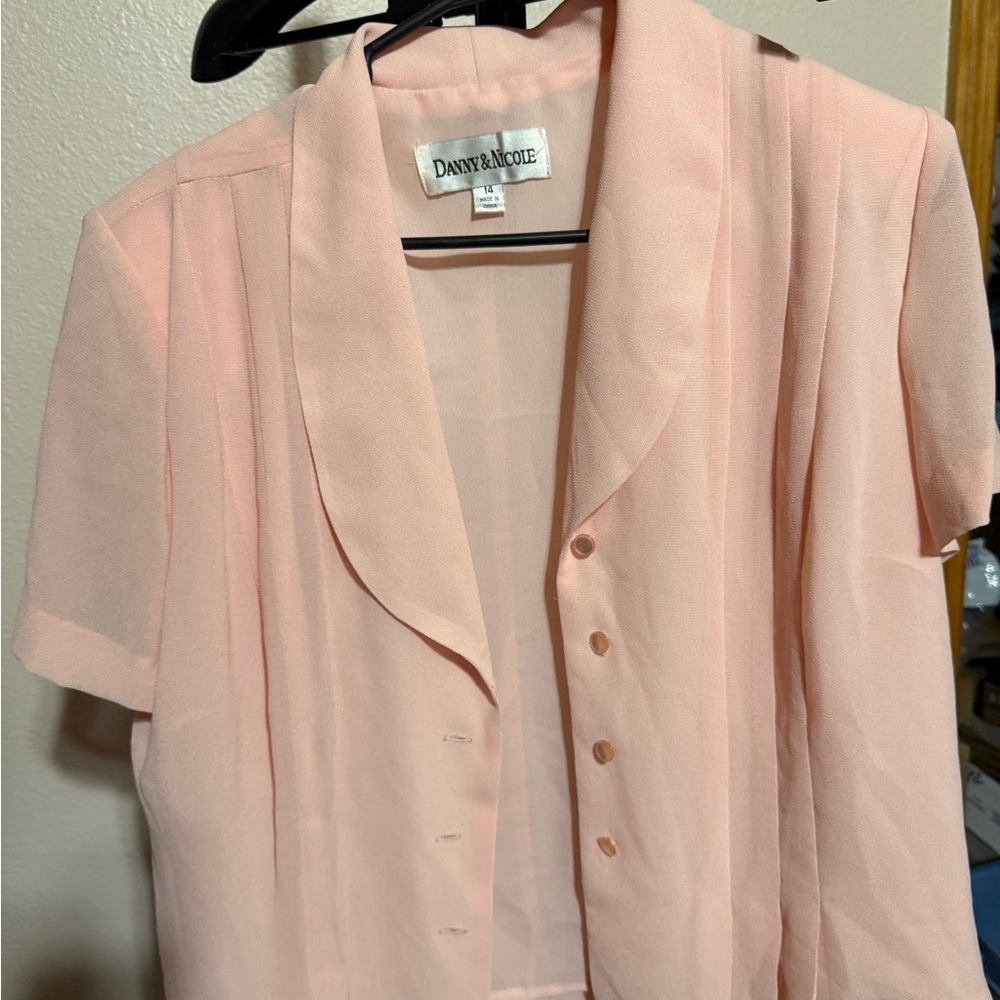 Danny & Nicole‎ Light Pink Blouse and Skirt Set